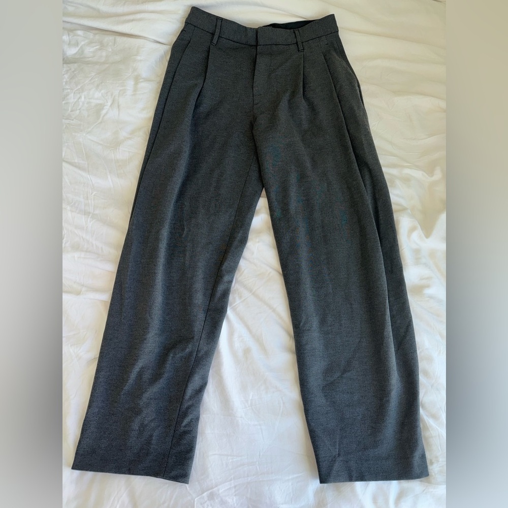 Rag & Bone Cecily Gray High Waist Ankle Straight Leg Ponte Knit Pants
